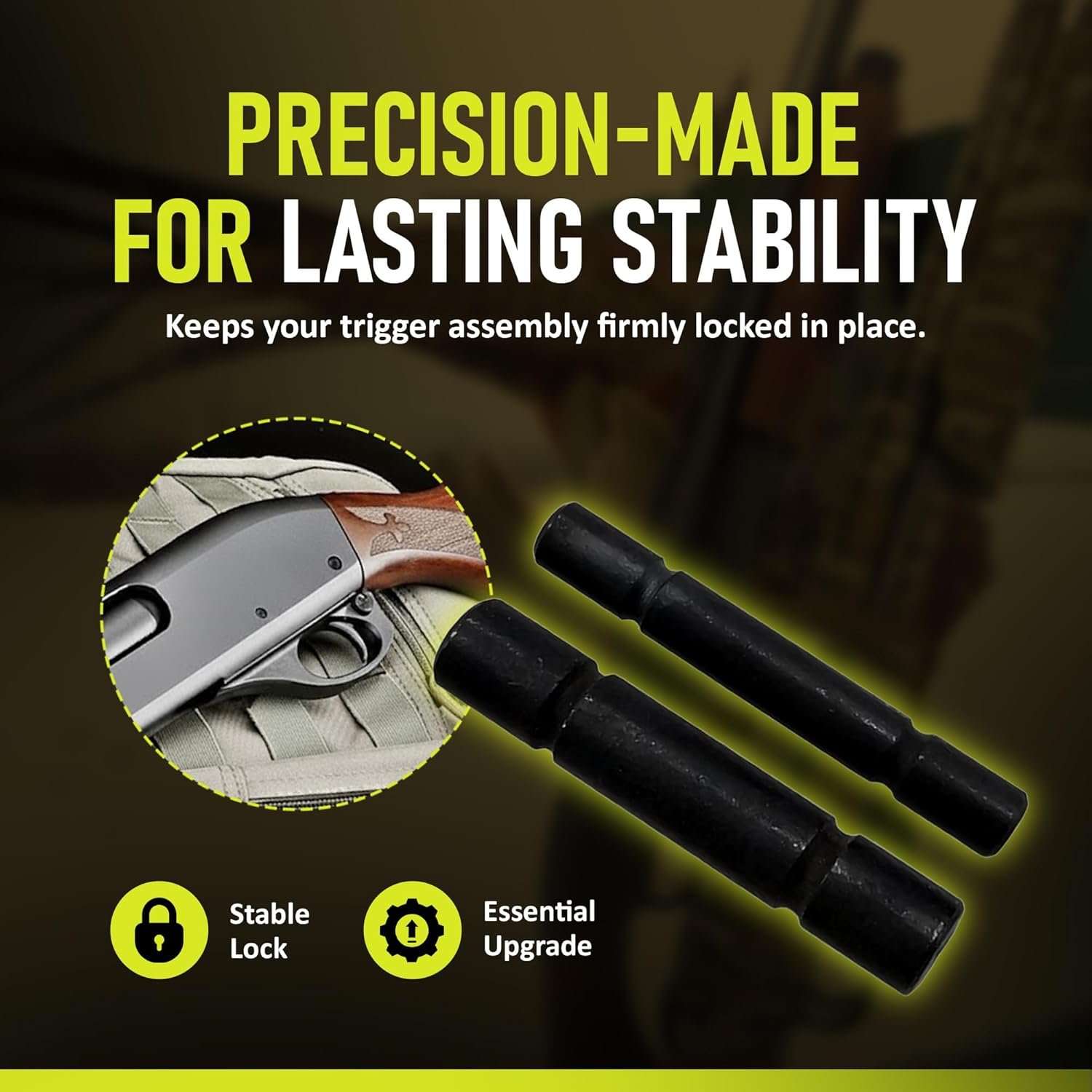 trigger pin set compatible with remington 870, 1100, 1187 precision steel upgrade (2 pack) trigger pin set compatible with remington 870, 1100, 1187 precision steel upgrade (2 pack)