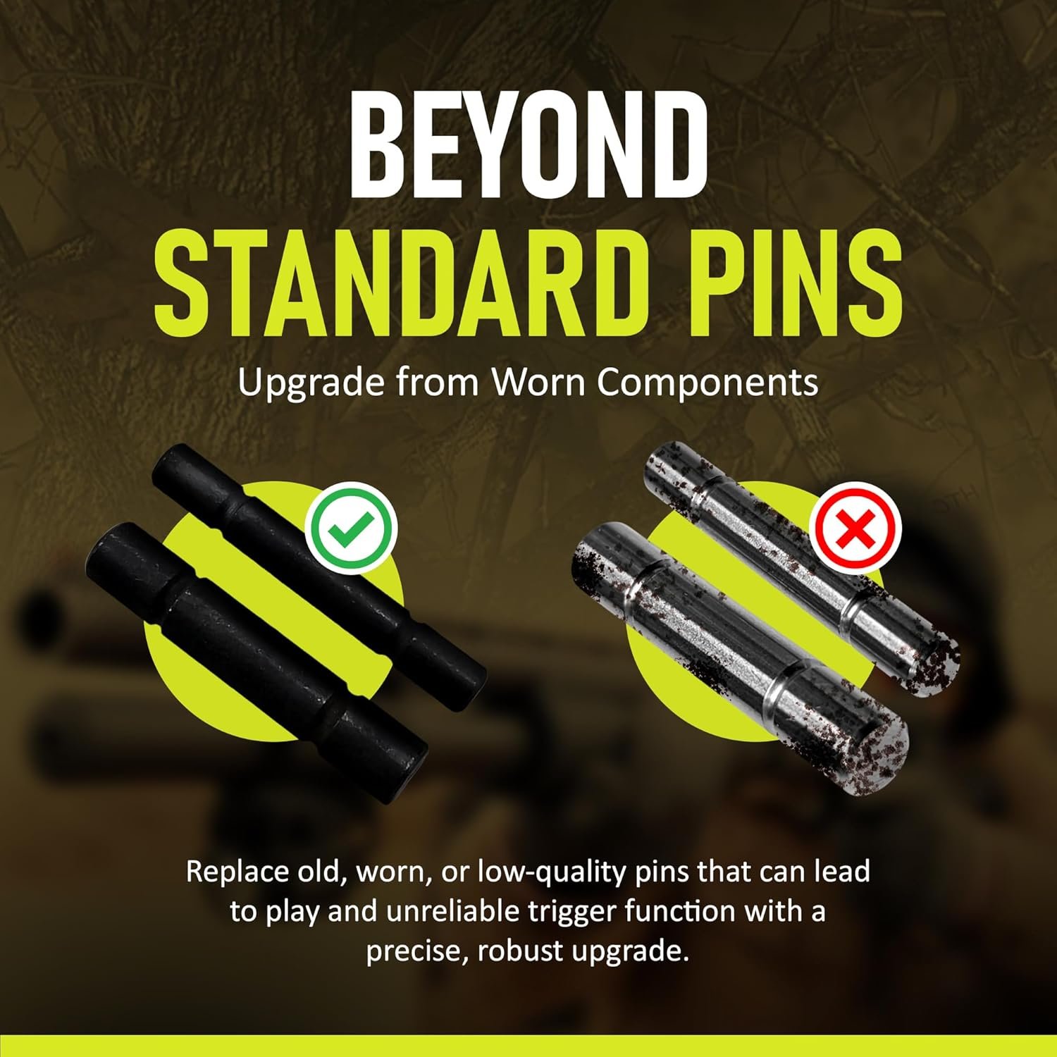 trigger pin set compatible with remington 870, 1100, 1187 precision steel upgrade (2 pack) trigger pin set compatible with remington 870, 1100, 1187 precision steel upgrade (2 pack)