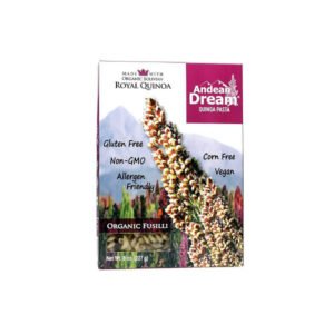 andean dream quinoa pasta – organic gluten free fusilli for healthy meal, 3x8 oz