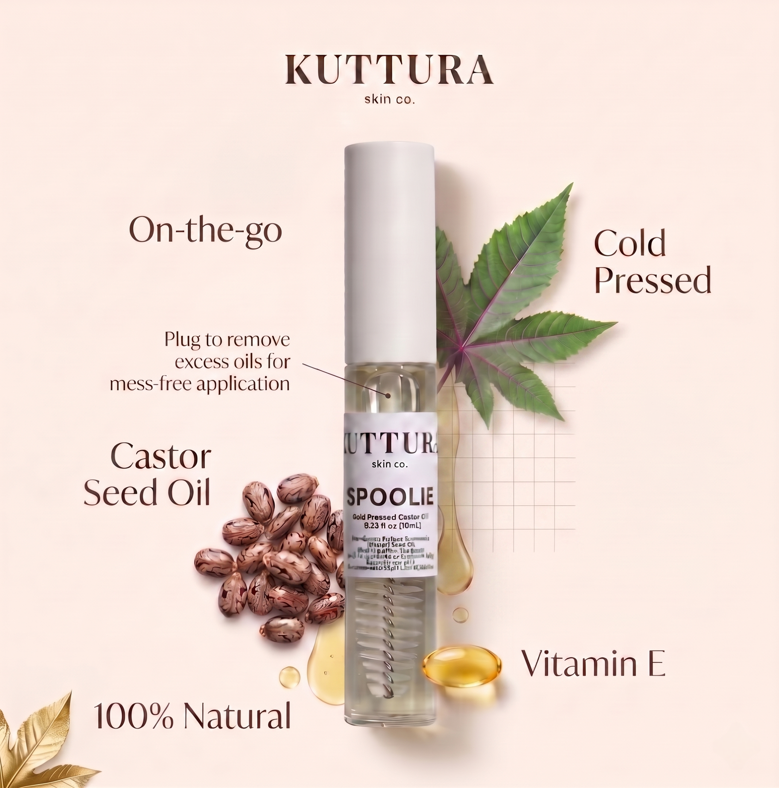 kuttura castor oil spoolie 0.33 fl oz kuttura castor oil spoolie 0.33 fl oz